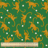 Coated  Cotton OUISTITI Green / Turmeric